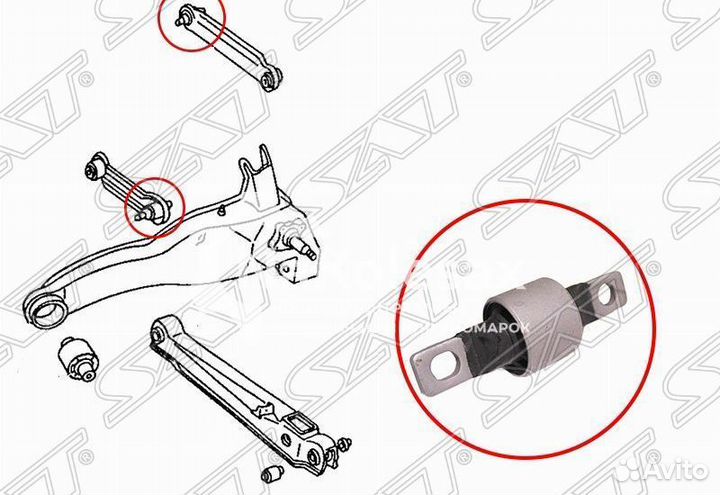 Сайлентблок заднего поперечного рычага mitsubishi