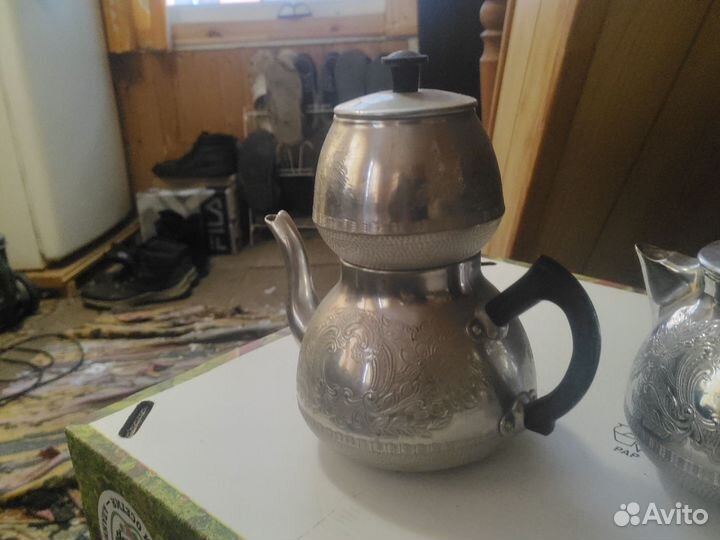 Чайный сервиз 4 предмета металлический СССР