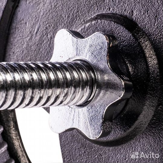 Гантель разборная чугунная с 3-мя хватами 42 кг Vo