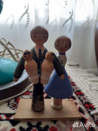 Кукла СССР деревянная