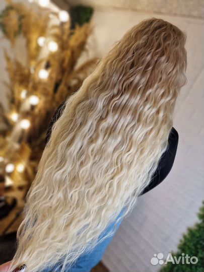 Волосы для наращивания 90 см блонд