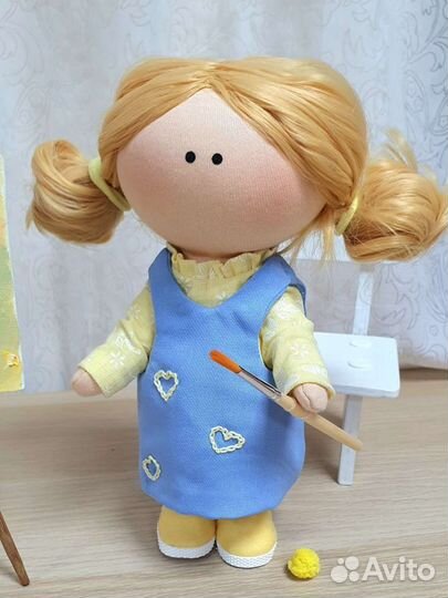 Интерьерная кукла ручной работы Художница