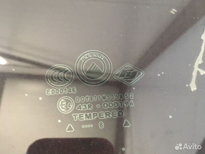 Стекло задней левой двери Geely MK(2680)