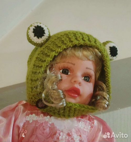 Шапочка лягушка (под заказ)