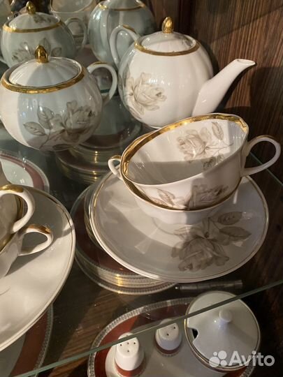 Сервиз чайный из натурального фарфора