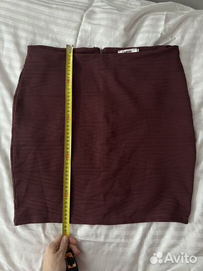 Юбка женская терракот коричневая