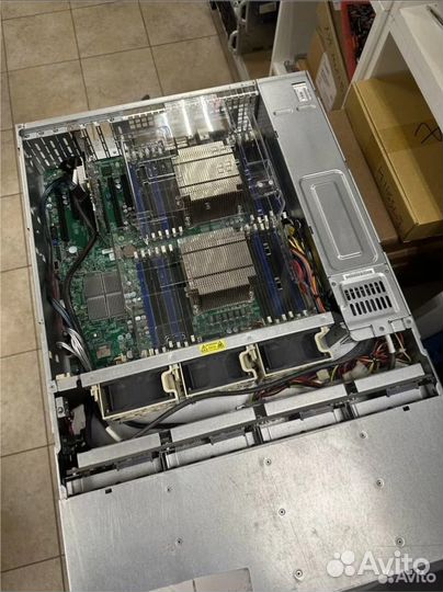Сервер X9DRI-LN4F+ + E5-2695v2*2 + 128gb 1866MHz