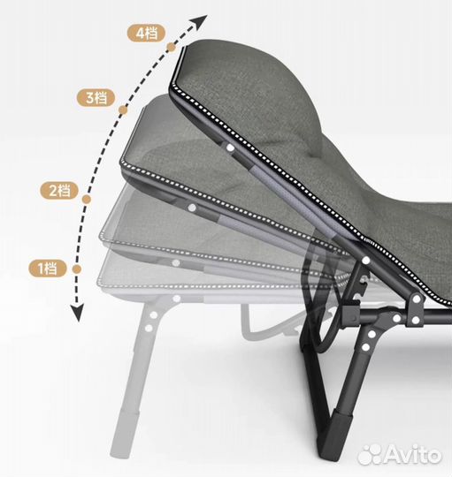 Кровать раскладушка 195х70 см. до 120 кг