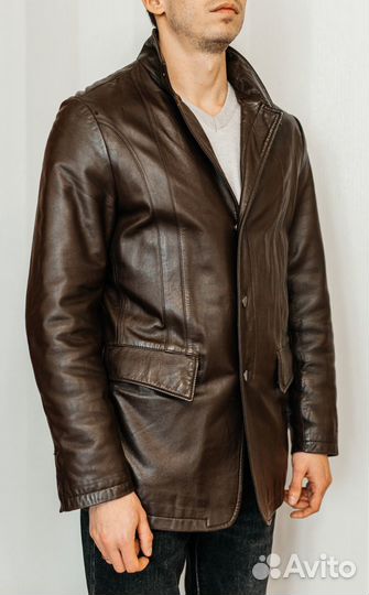 Куртка кожаная мужская, кожаный пиджак