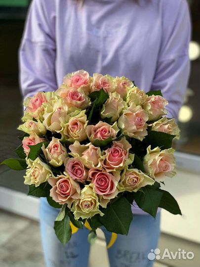 Цветы розы букет