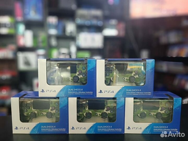 Геймпад DualShock 4 v2 Зеленый камо Оригинал Новый