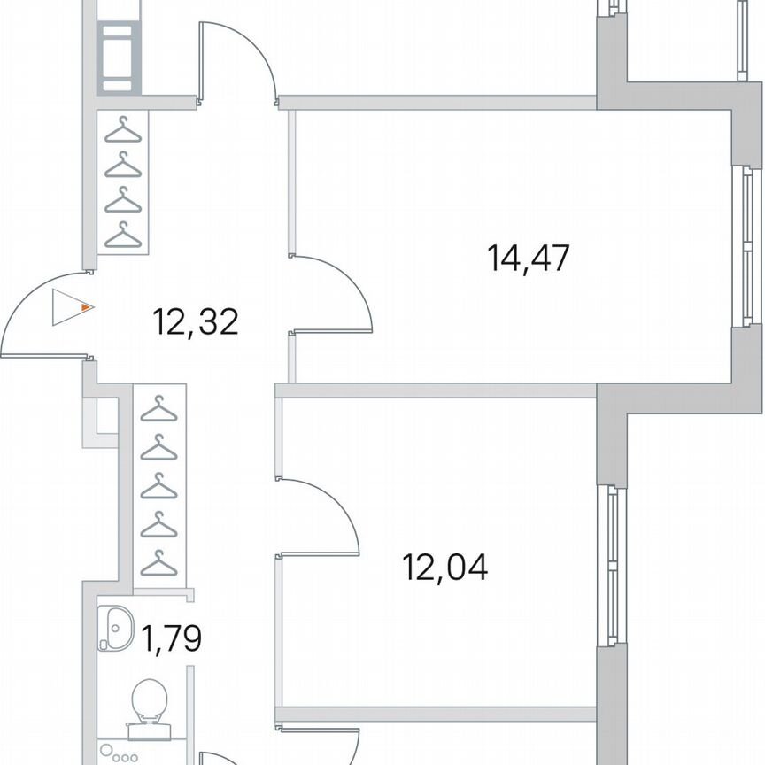 3-к. квартира, 79,4 м², 3/5 эт.