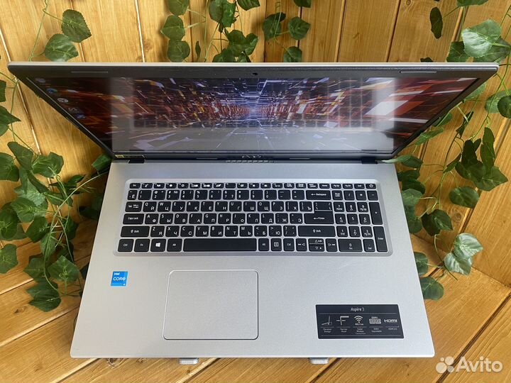 Большой ноутбук acer Intel i3-1/8гб/SSD 512гб/FHD