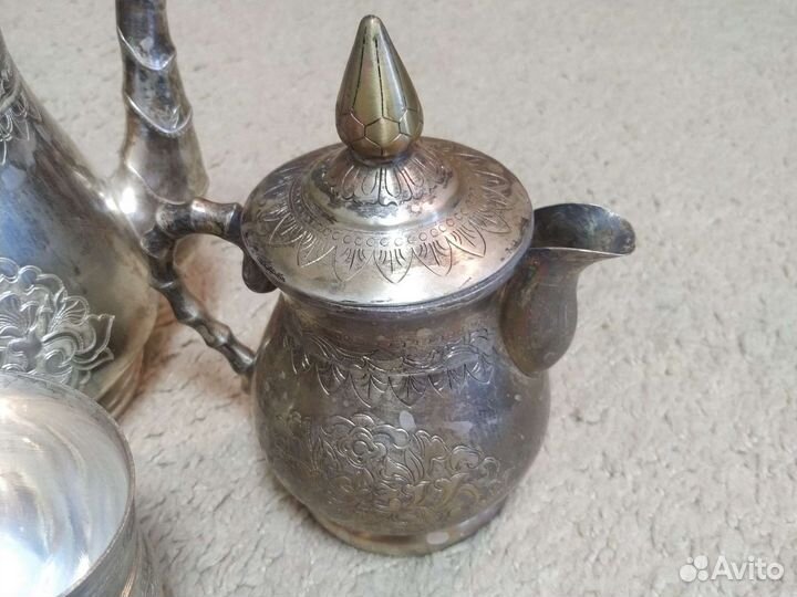 Кофейный сервиз мельхиор времён СССР