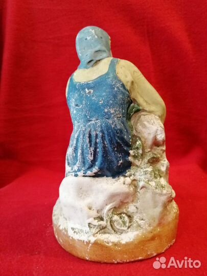 Статуэтка советская из гипса. Алёнушка с козленком
