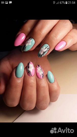 Наращивание, коррекция ногтей на дому