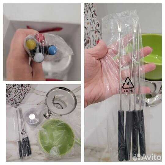 Набор для фондю на 4 персоны, 14 см