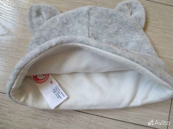 Шапка флисовая на хлопк.подкладке, р.46-48