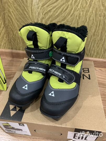 Лыжи беговые и ботинки fisher детские