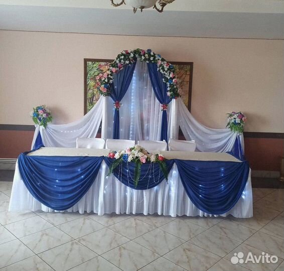 Украшение зала на свадьбу