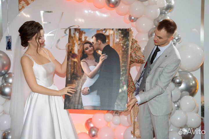 Портрет по фото / Картина на холсте Круглая