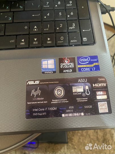Asus A52J /8 ядер