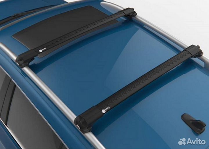 Багажник Turtle на интегрированные рейлинги черный