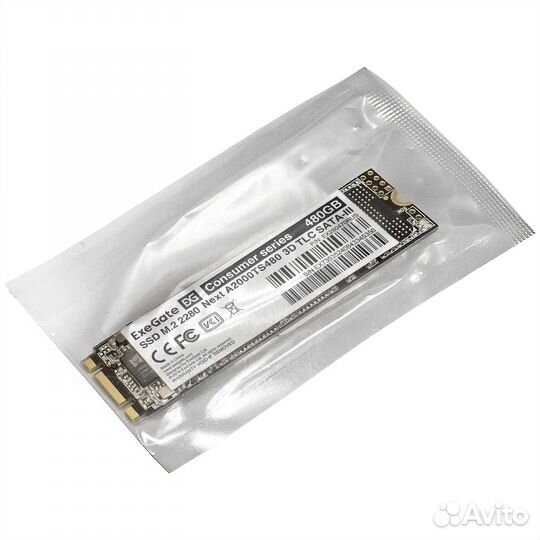 Накопитель SSD M.2 2280 480GB ExeGate Next A2000TS