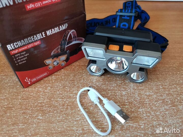 Налобный фонарь аккумуляторный