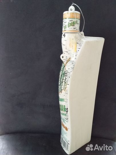 Керамическая бутылка березовое полено