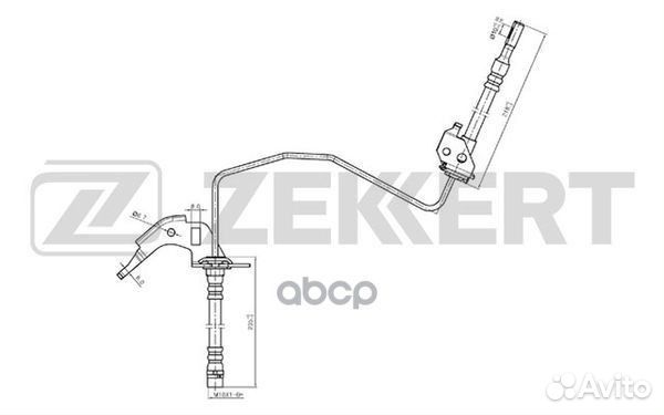 Шланг тормозной задний правый Opel Astra G H 9