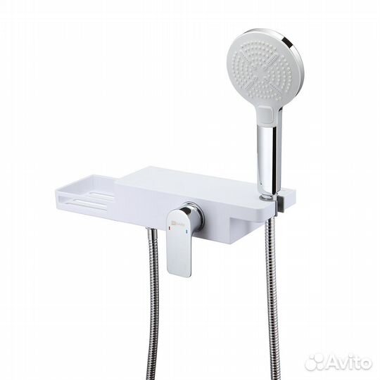 Смеситель д/душа хром - белый 6903