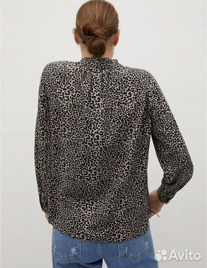 Рубашка Mango новая S леопард