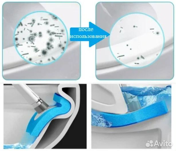 Ёршик для унитаза со сменными насадками