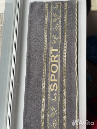 Новое полотенце махровое банное спортивное