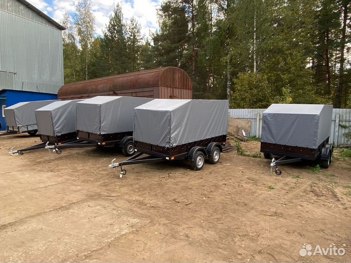 Прицеп двухосный 3.0х1.5 бортовой усиленный