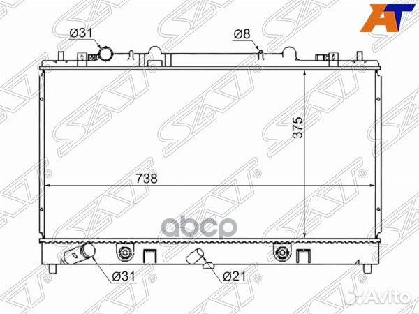 Радиатор Mazda 6 02-08 / Atenza 02-07 MZ0005-1 Sat