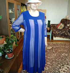Женское платье нарядное синее