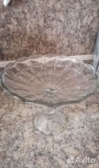 Ваза для фруктов на ножке СССР