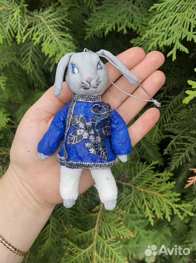 Елочная игрушка из ваты ручная работа