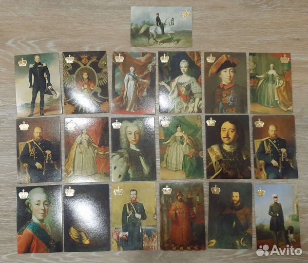Календарики карманные Русские цари 19шт 1992г