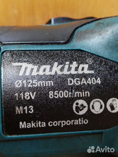 Аккумуляторная болгарка makita 18v