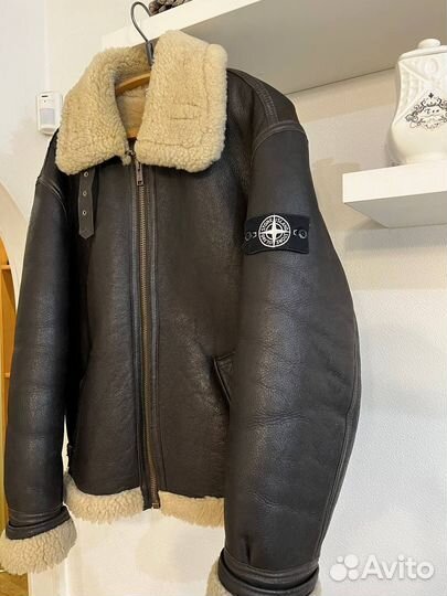 Дублёнка пилот stone island мужская