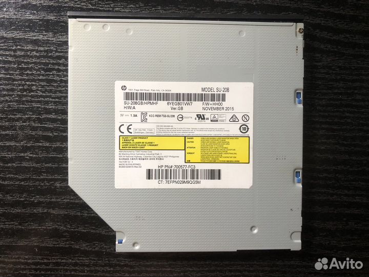 HP 9,5mm Оптический привод dwd-rw для ноутбука