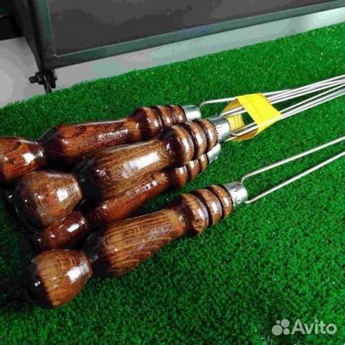 Шампур Кавказский для грибов и овощей с деревянной