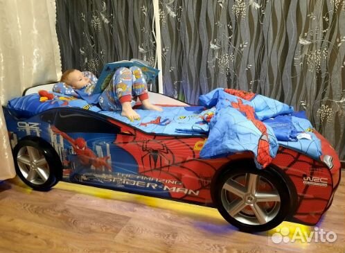 Кроватка-машинка Турбо с подъёмным мех. в наличии