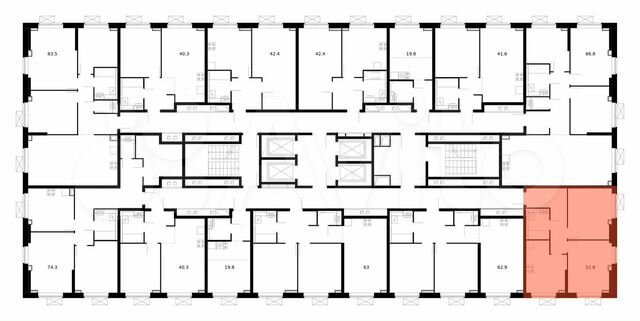 2-к. квартира, 52,6 м², 16/33 эт.