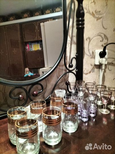 Рюмки, хрусталь, цветное стекло СССР