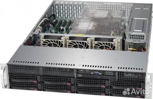 Сервер 2U Supermicro SuperChassis SC825-7, 8x3.5&