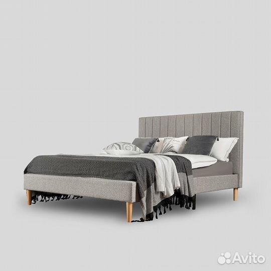 Кровать Sofia 1,4/1,6 серый Эра